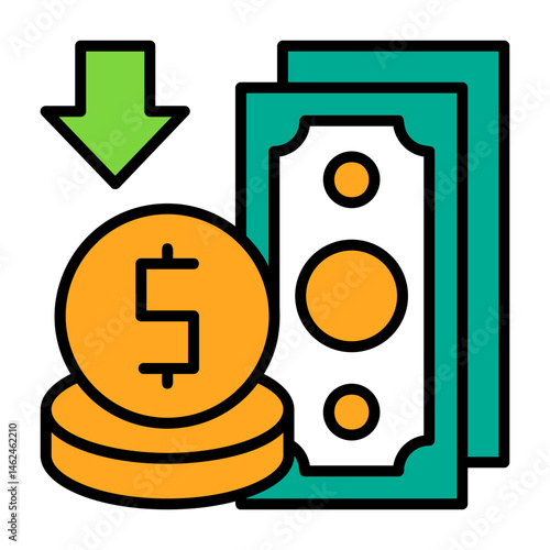 Deflation Vector Icon
