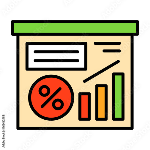 Interest rates Vector Icon