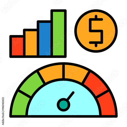 Economic indicators Vector Icon