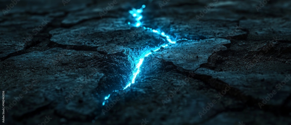 A blue line is visible on a rocky surface