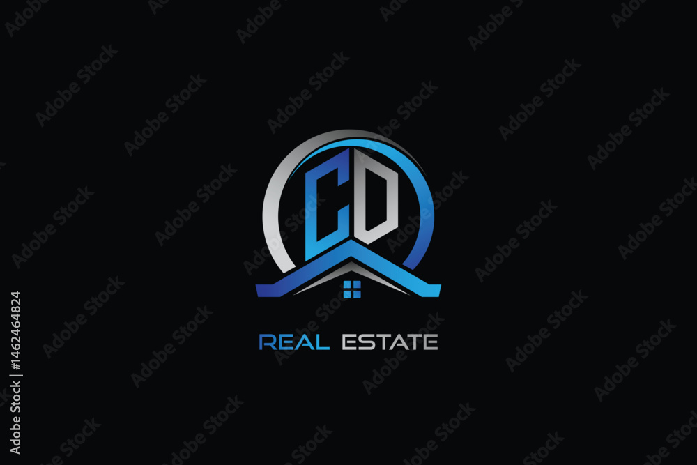 CD real estate letters logo design for construction or house. CD real estate letters logo Vector design CD real estate letters logo design for construction or house. CD real estate letters logo Vector design