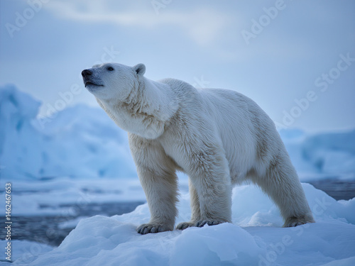 polar bear on ice