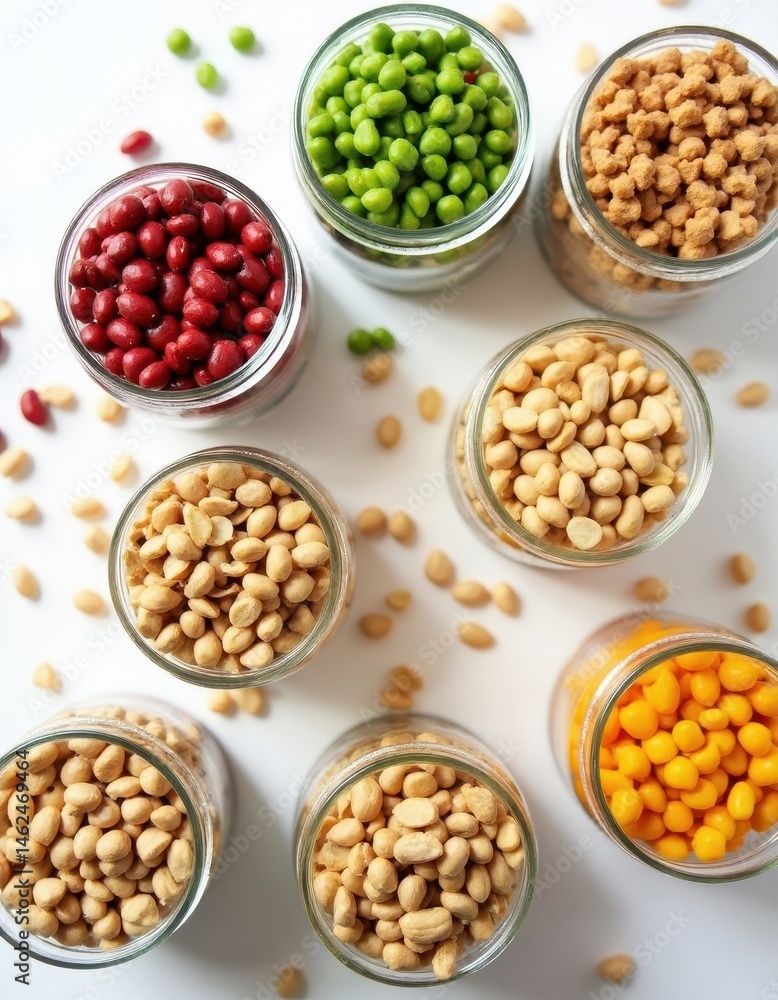 Assorted Jars of Beans and Seeds Assorted Jars of Beans and Seeds