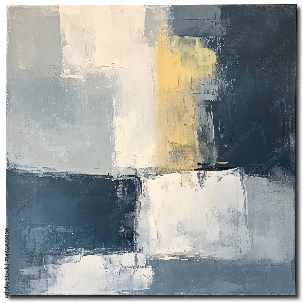 Obraz premium Abstract art with muted color blocks
