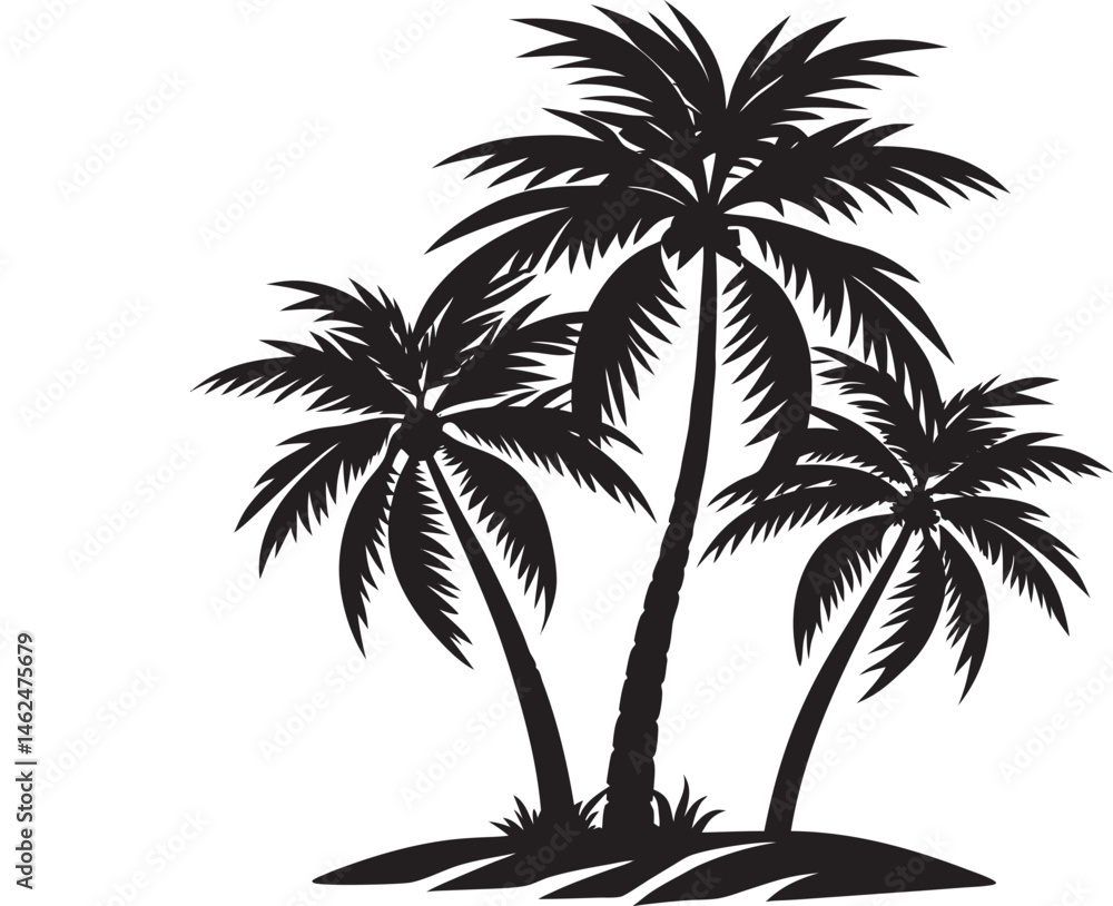 Fototapeta premium Silhouette of palm trees
