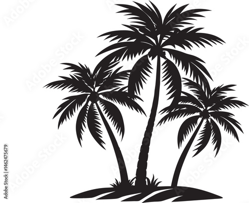 Silhouette of palm trees