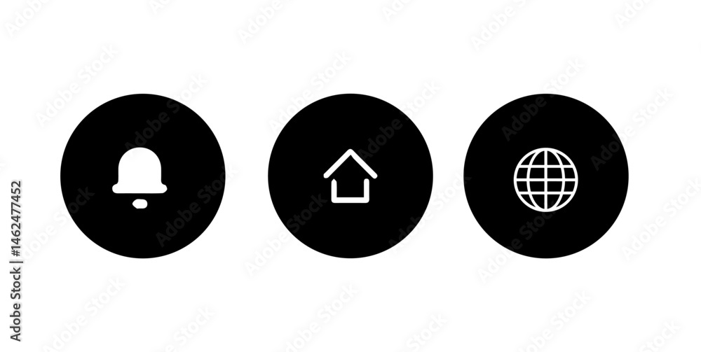 Obraz premium icon set black and white