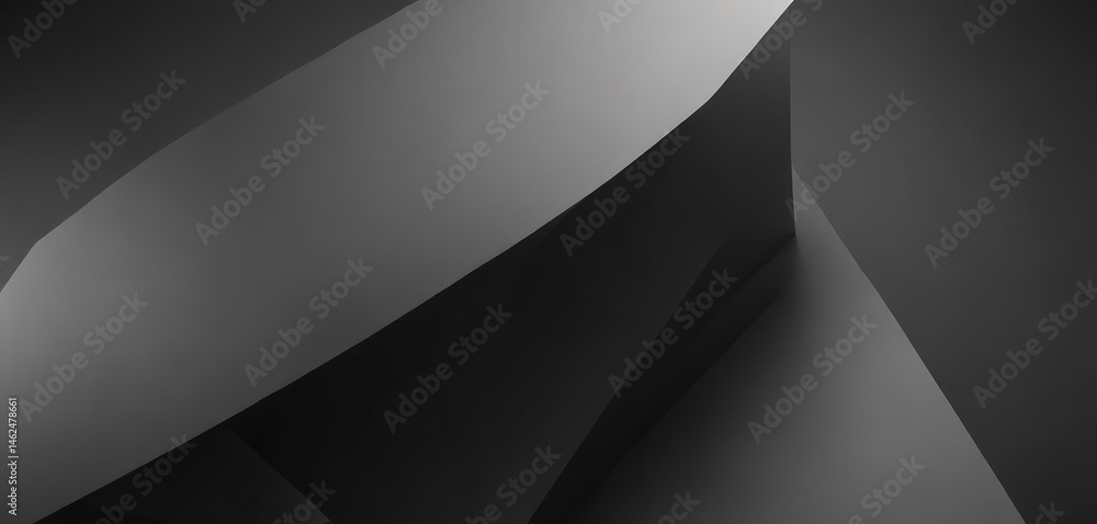 Abstract black to grey gradient, sleek lines, geometric shapes, seamless, shapes, gradient