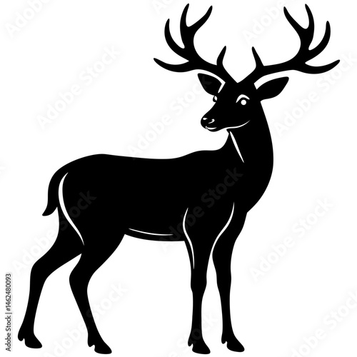 deer silhouette vector illustration