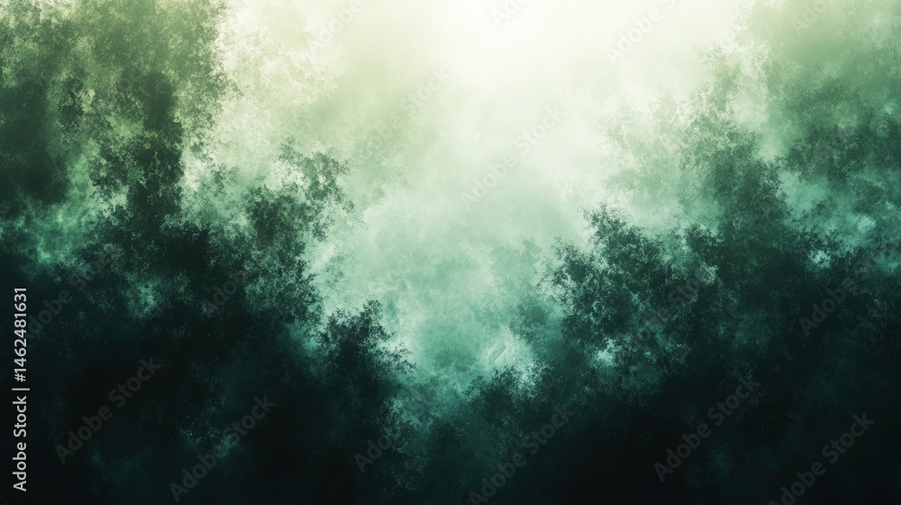 Obraz premium Abstract atmospheric background with dark green and light tones for creative use