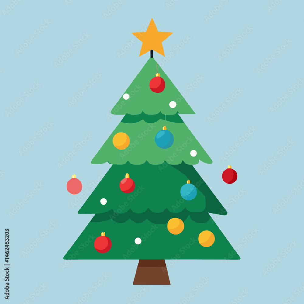 christmas tree vector illustration christmas tree vector illustration
