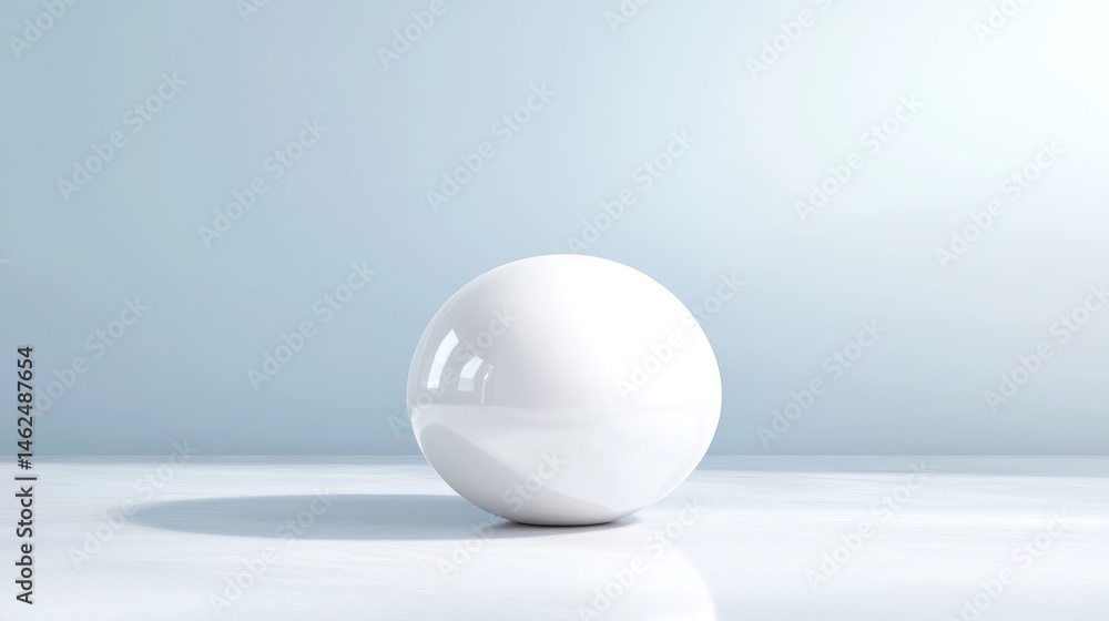 A glossy white sphere resting on a smooth surface, minimalist composition with soft lighting and subtle shadow, and modern design concept. A glossy white sphere resting on a smooth surface, minimalist composition with soft lighting and subtle shadow, and modern design concept.
