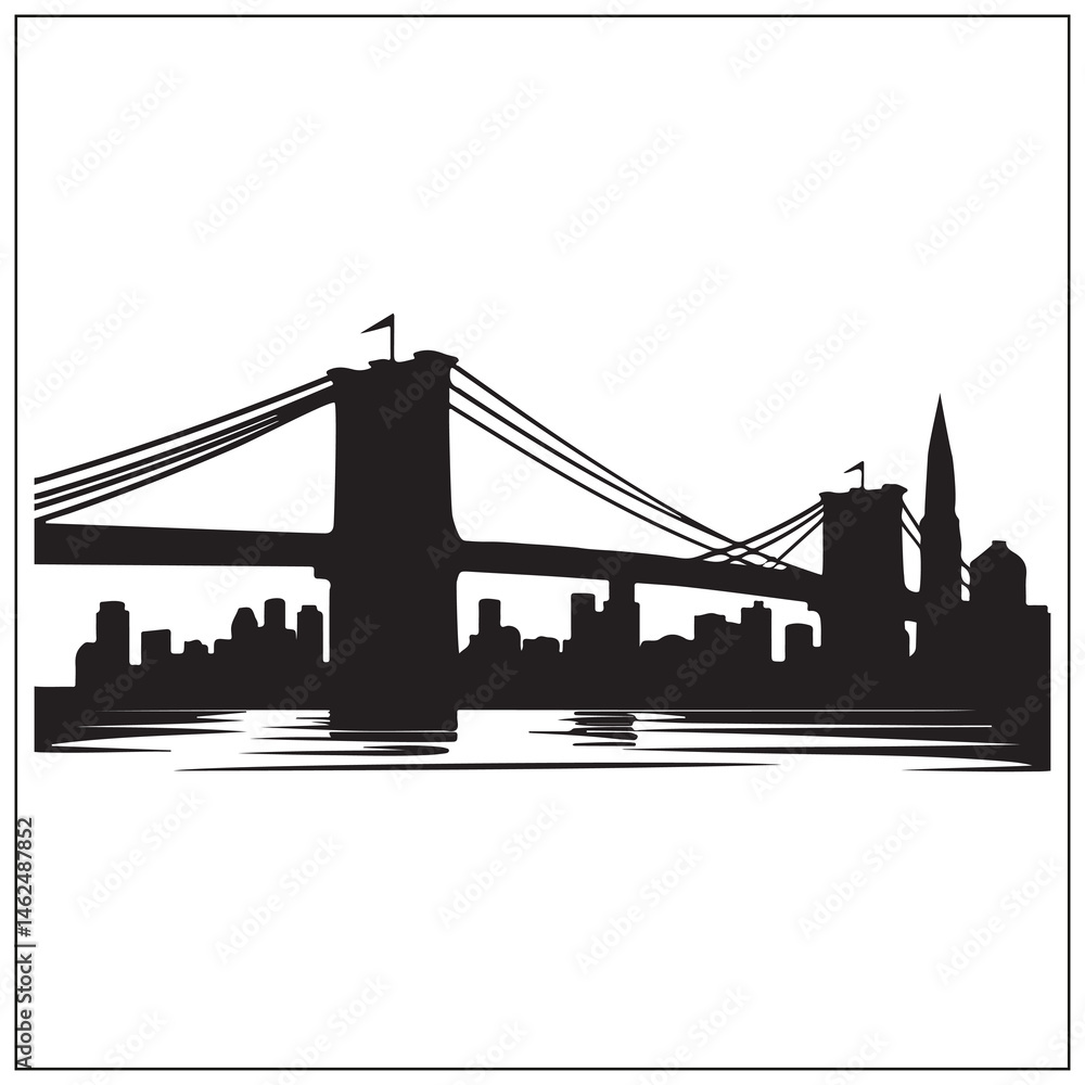 Fototapeta premium Hipster Brooklyn, Graphic, Modern Vector