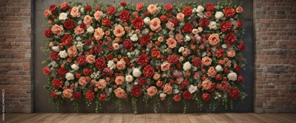 Rustic, vintage artificial flower wall for events , pink, shabby chic, artificial flowers