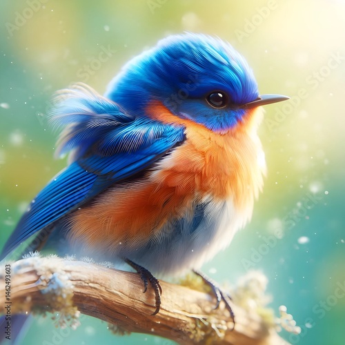 Bird on a tree AI 4k 