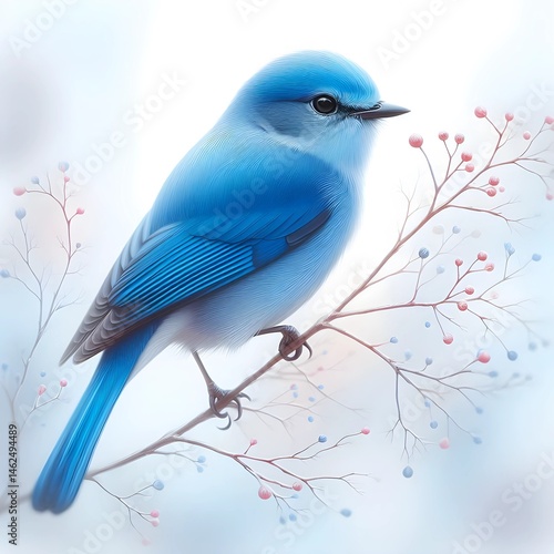 Bird on a tree AI 4k 