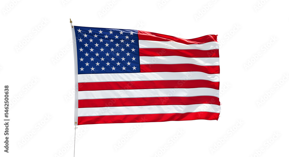 American Flag HighResolution Image of the USA National Flag on white background American Flag HighResolution Image of the USA National Flag on white background
