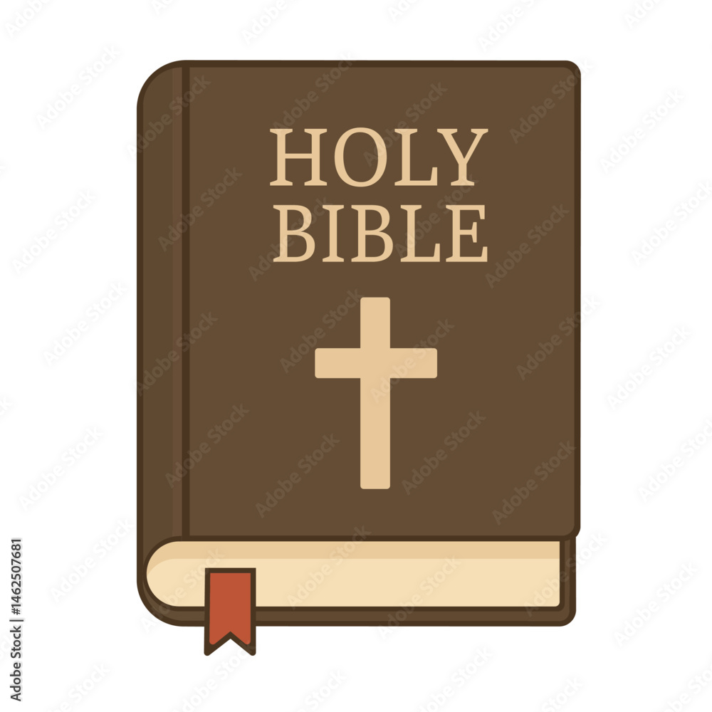 Obraz premium illustration of holy bible with a cross 