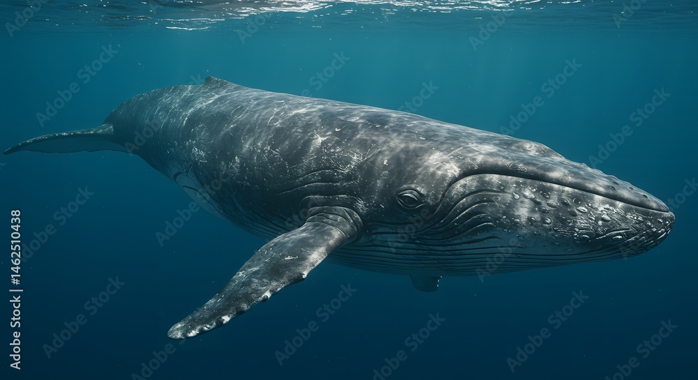 Naklejka premium Humpback Whale Underwater