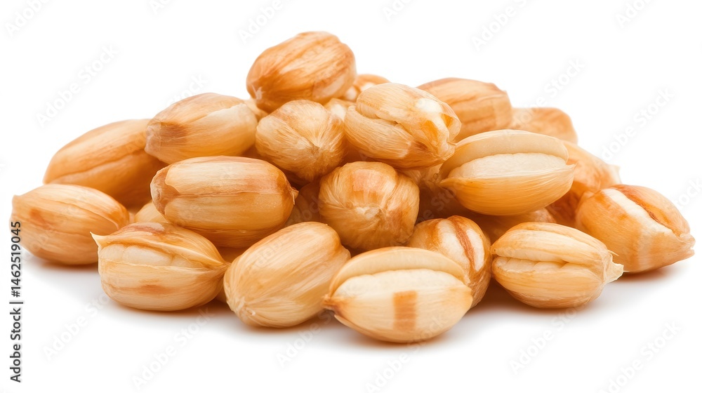 Obraz premium Closeup of Roasted Barley Grains Pile, Organic Food