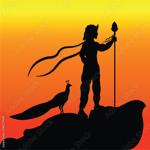 Hindu mythology in God of War was God Murugan Tamil people also called him the god of tamil language and son of God Sivan peacock 