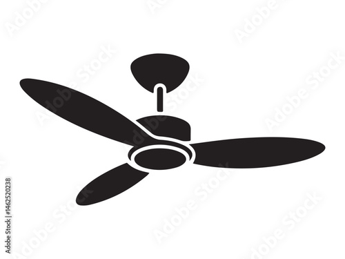 Simple black and white ceiling fan