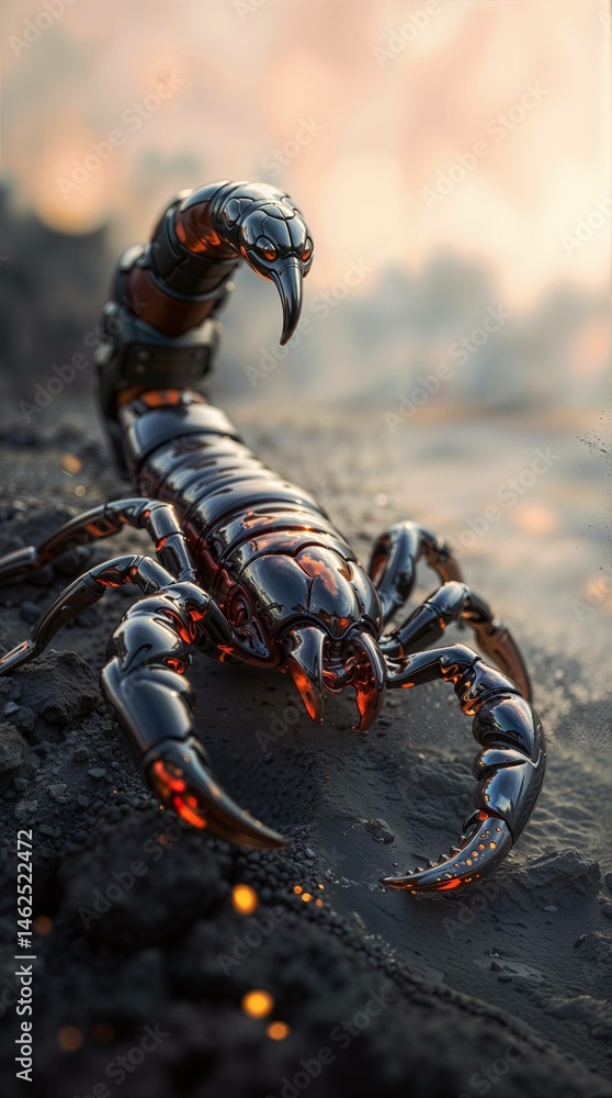 Fototapeta premium scorpion on the rock