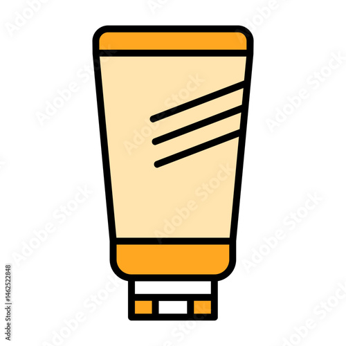 Sunscreen lotion Flat Vector Icon
