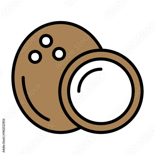 Coconut Flat Vector Icon
