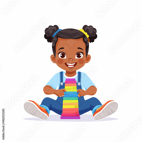 Schoolboy and girl Playing  in the Playground: A Vector Illustration of Childhood Fun editable art design 