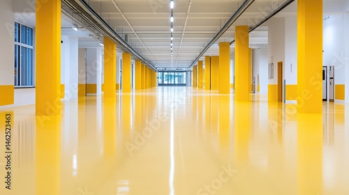 Empty, bright industrial space