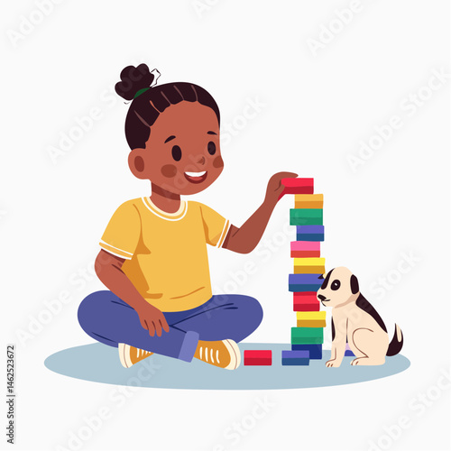 Schoolboy and girl Playing  in the Playground: A Vector Illustration of Childhood Fun editable art design 