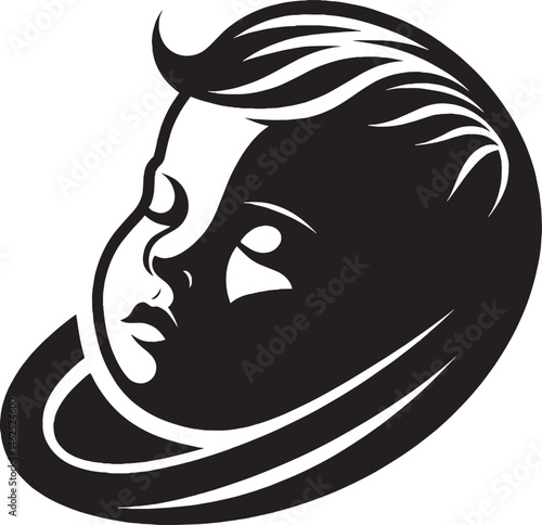 Cute toddler vector design with clean, minimal style.