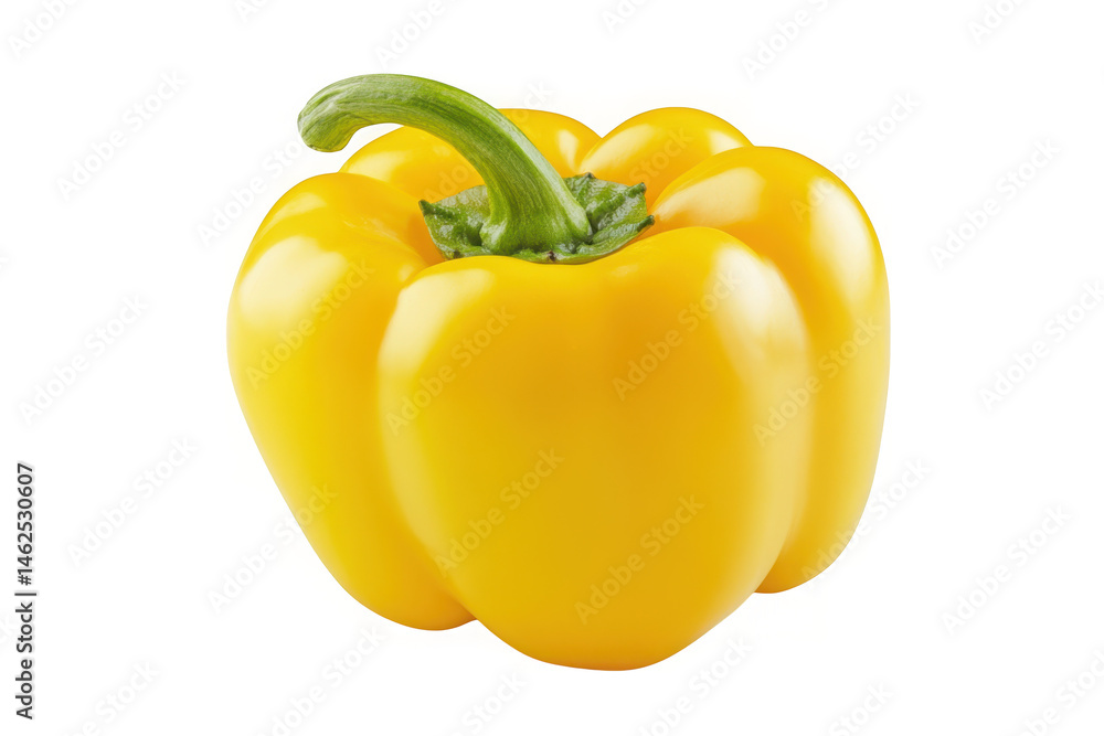 A yellow bell pepper close up on transparent background A yellow bell pepper close up on transparent background