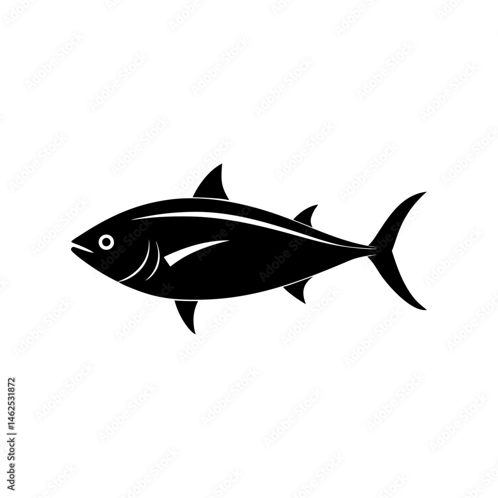 Fototapeta premium tuna fish vector silhouette