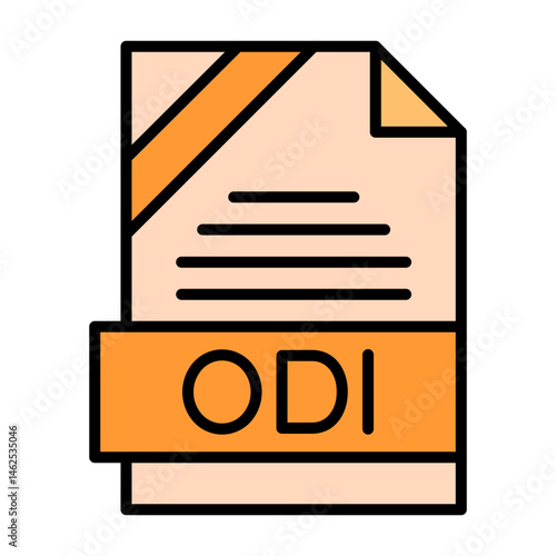 ODI File Format Vector Icon