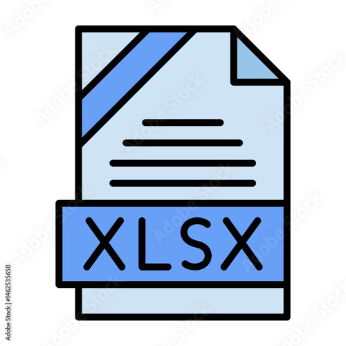 XLSX File Format Vector Icon