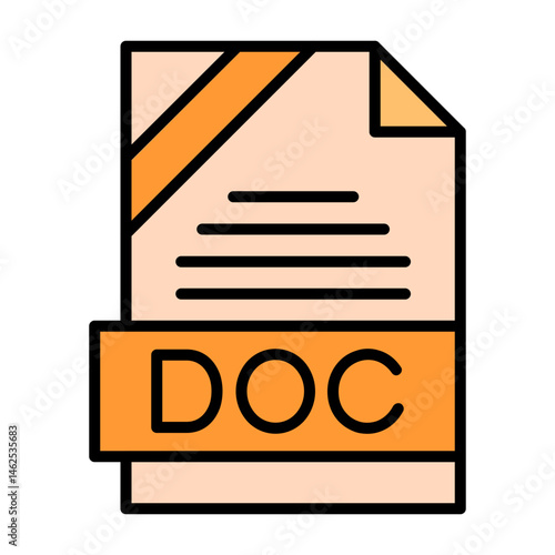 DOC File Format Vector Icon