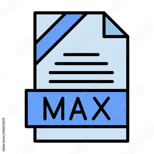 MAX File Format Vector Icon