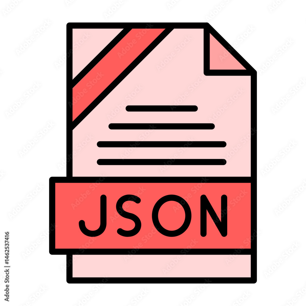 JSON File Format Vector Icon JSON File Format Vector Icon