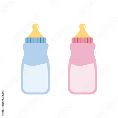 Baby Bottle Icon Vector Design.
