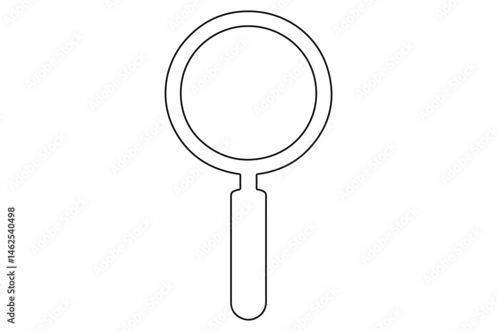 Continuous one line drawing magnifying glass symbol concept vector illustration
Continuous one line drawing magnifying glass symbol concept vector illustration