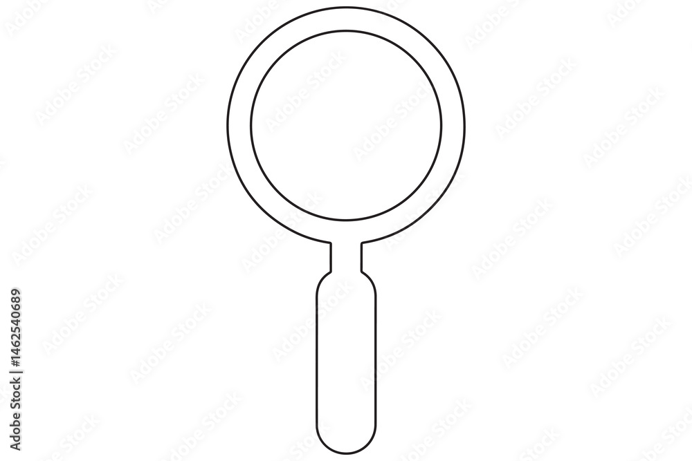 Continuous one line drawing magnifying glass symbol concept vector illustration
Continuous one line drawing magnifying glass symbol concept vector illustration