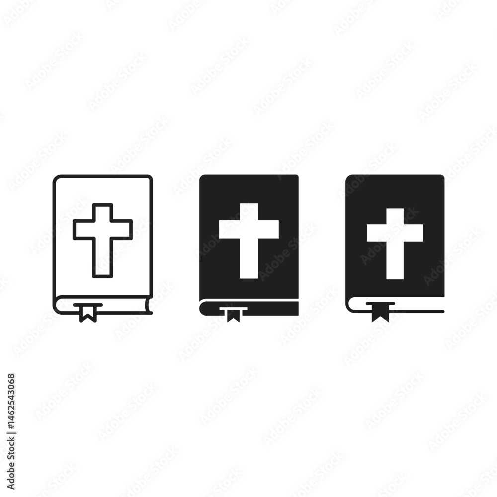 Obraz premium Bible Icon Set Vector Design.