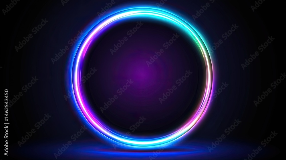 A glowing circular design with vibrant neon colors against a dark background. A glowing circular design with vibrant neon colors against a dark background.