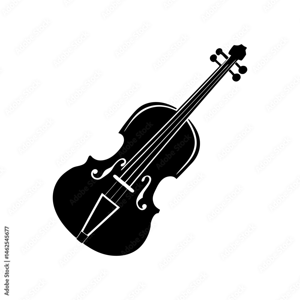 Fototapeta premium violin vector silhouette