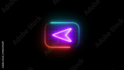 Wallpaper Mural High-Contrast LED Neon Play Icon – Multimedia Button for Apps & Video Torontodigital.ca