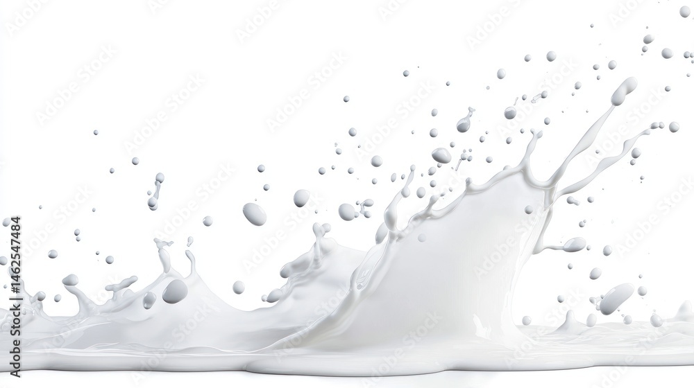 Dramatic milk splash on white background creamy liquid motion dairy purity and fluid dynamics Dramatic milk splash on white background creamy liquid motion dairy purity and fluid dynamics