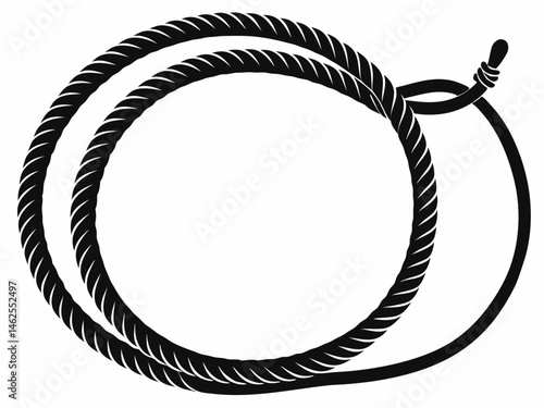 Rope Border Lasso vector illustration, Rope Frame Border vector Lasso concept