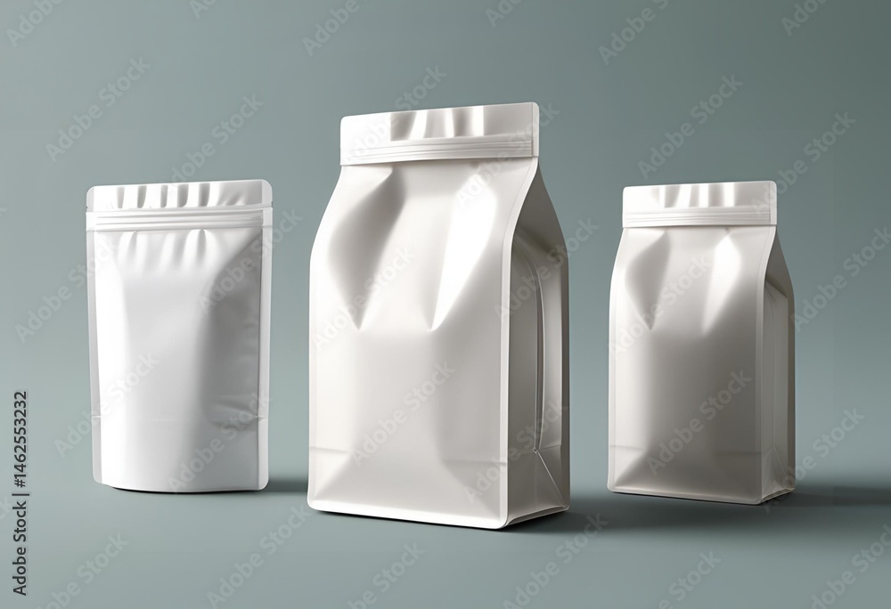 Stand-Up Pouch Mockup – Blank Foil Zip Bag for Product Packaging Design Stand-Up Pouch Mockup – Blank Foil Zip Bag for Product Packaging Design